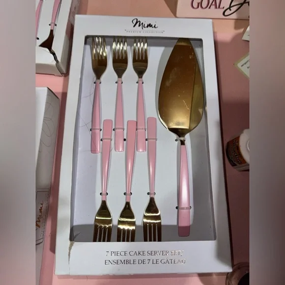 Pink and Gold silverware